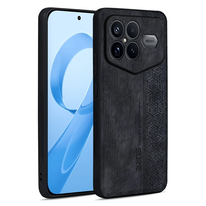 Funda AZNS para Xiaomi Redmi K90 Pro Max, Edición Campeón, Cubierta de Cuero PU y TPU, Protector para Teléfono - Negro