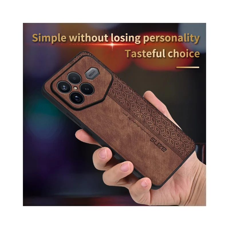 Funda AZNS para Xiaomi Redmi K90 Pro Max, Edición Campeón, Cubierta de Cuero PU y TPU, Protector para Teléfono - Negro