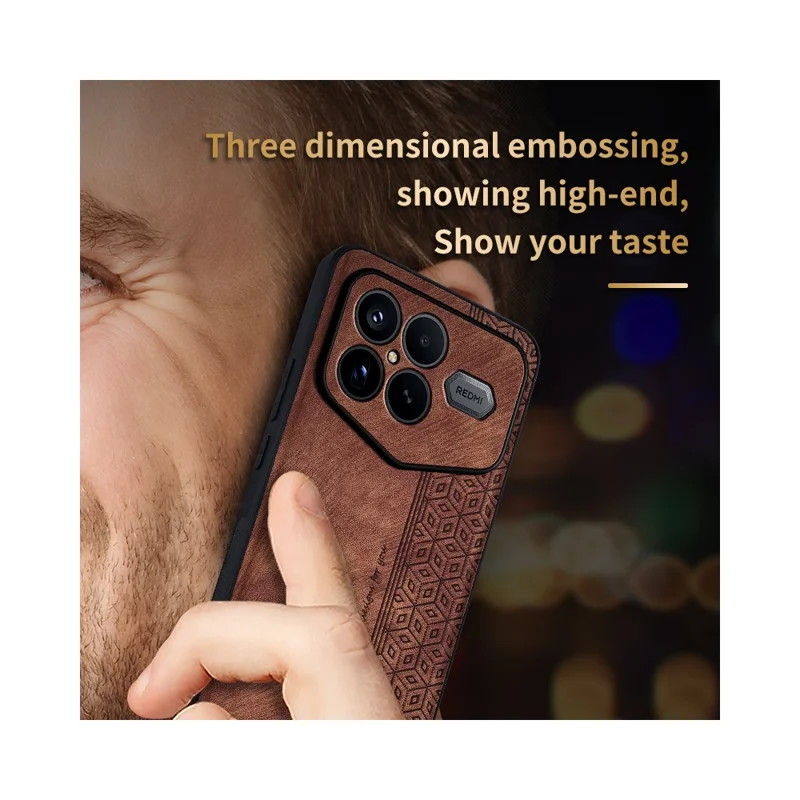 Funda AZNS para Xiaomi Redmi K90 Pro Max, Edición Campeón, Cubierta de Cuero PU y TPU, Protector para Teléfono - Negro