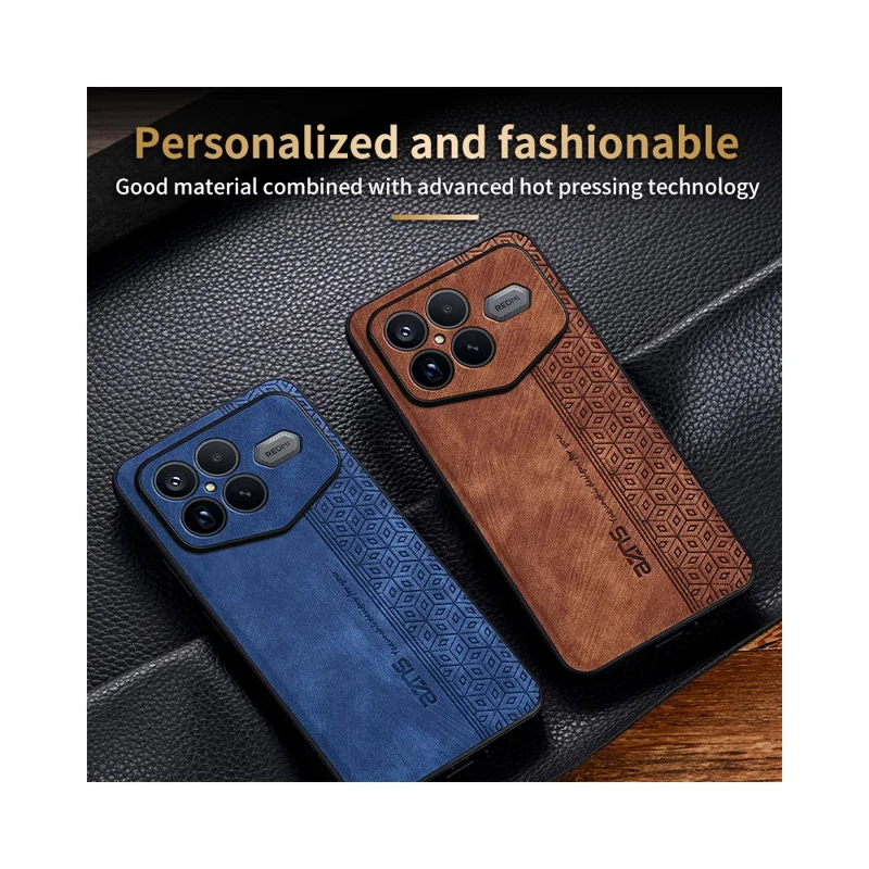 Funda AZNS para Xiaomi Redmi K90 Pro Max, Edición Campeón, Cubierta de Cuero PU y TPU, Protector para Teléfono - Negro
