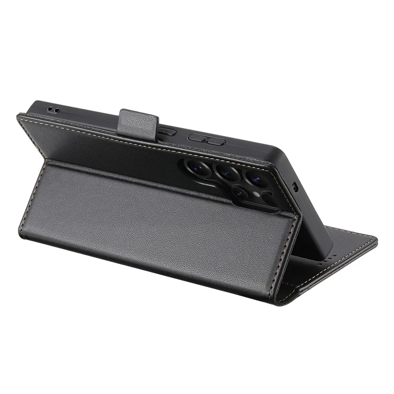 N.BEKUS P3 Чехол для Samsung Galaxy S26 Ultra с RFID-защитой, раскладушка-кошелек, подставка, искусственная кожа - Черный