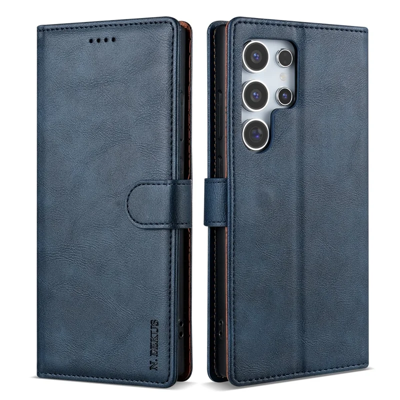 N.BEKUS CSJ-001 Чехол-бумажник с подставкой из искусственной кожи PU для Samsung Galaxy S26 Ultra, синий