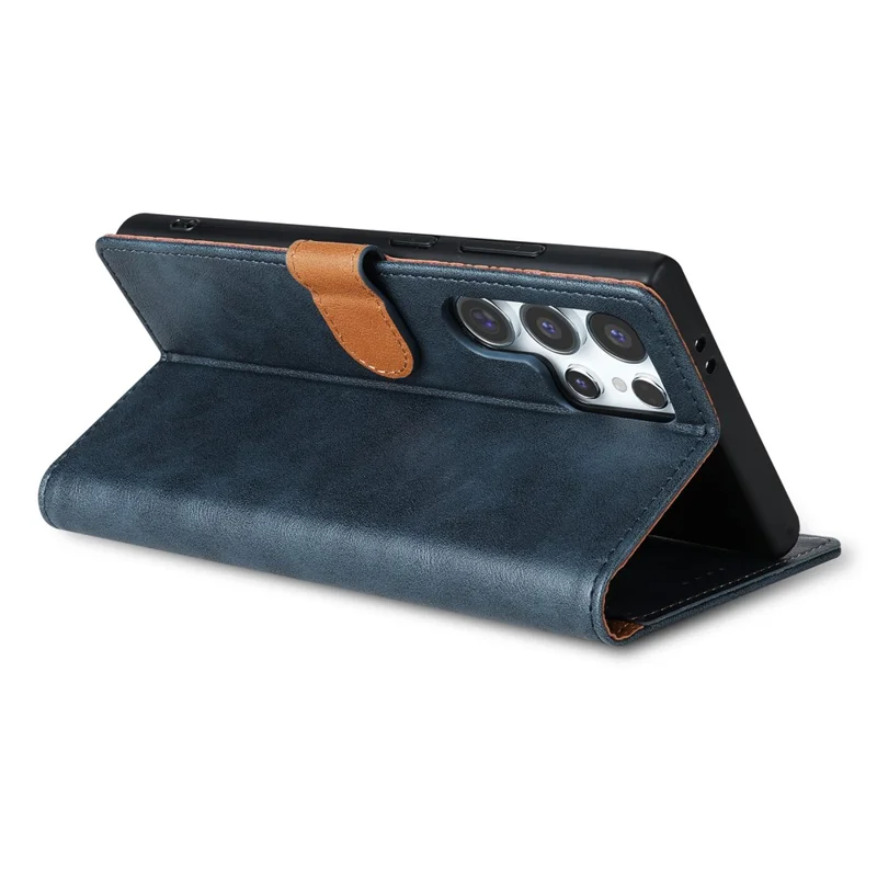 N.BEKUS CSJ-001 Чехол-бумажник с подставкой из искусственной кожи PU для Samsung Galaxy S26 Ultra, синий