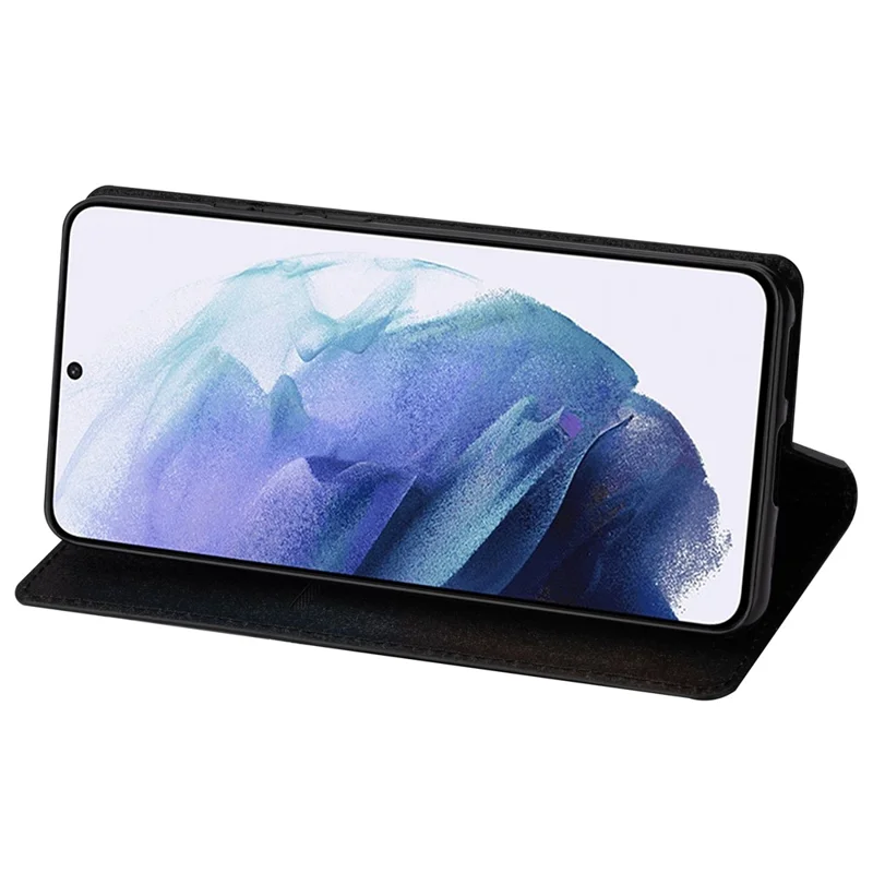 Voor Samsung Galaxy A37 hoesje Glitter PU leer + TPU met kaartvakje - Zwart