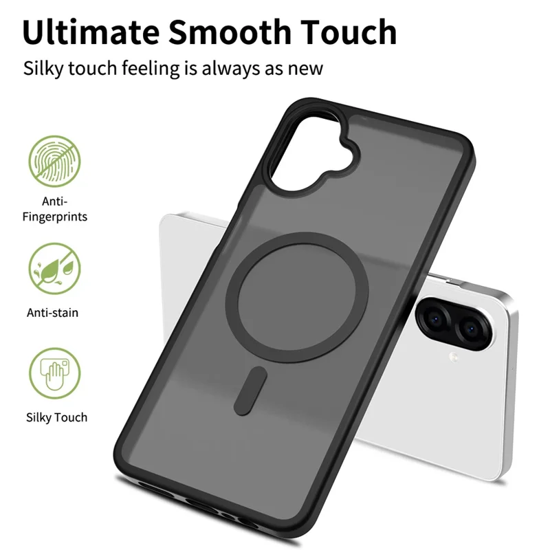 Achat en gros pour Samsung Galaxy A07 5G étui magnétique Tactile TPU PC - Noir