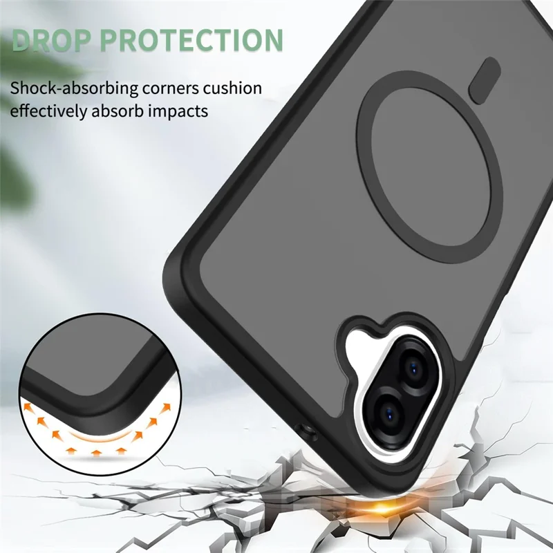 Achat en gros pour Samsung Galaxy A07 5G étui magnétique Tactile TPU PC - Noir