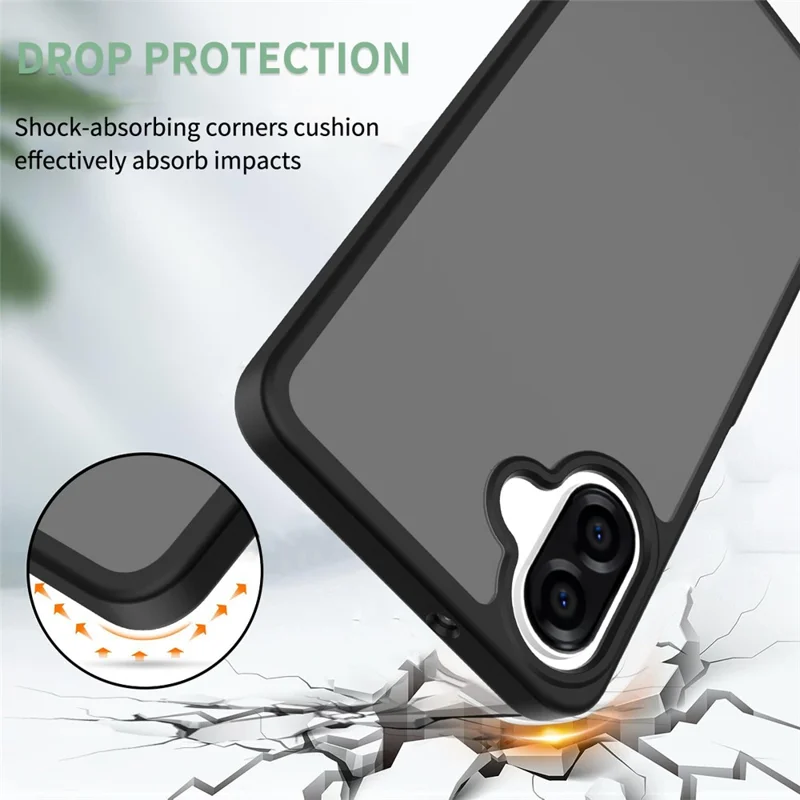 Compra em Volume para Capa Samsung Galaxy A07 5G, Toque Suave TPU e PC, Capa Traseira para Telemóvel - Preto