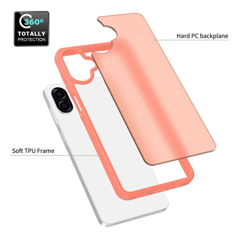 Compra al por mayor de funda para Samsung Galaxy A07 5G, tacto piel, TPU y policarbonato, cubierta trasera para teléfono - Naranja