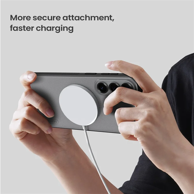 NILLKIN Super Frosted Shield Pro for Samsung Galaxy S26+ Magnetic Case Matte PC TPU Clear Black Phone Back Cover