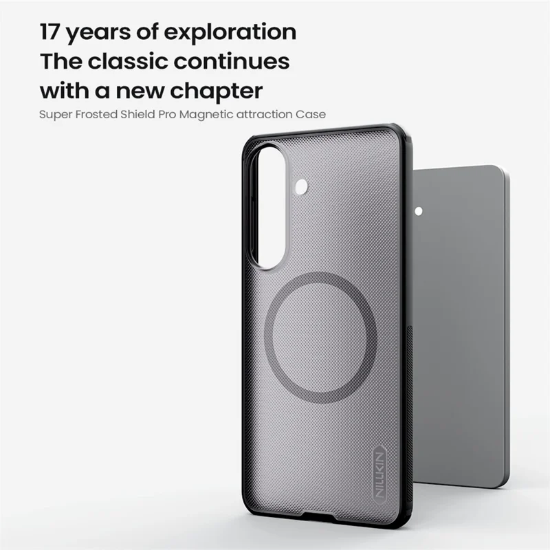 NILLKIN Super Frosted Shield Pro for Samsung Galaxy S26+ Magnetic Case Matte PC TPU Clear Black Phone Back Cover