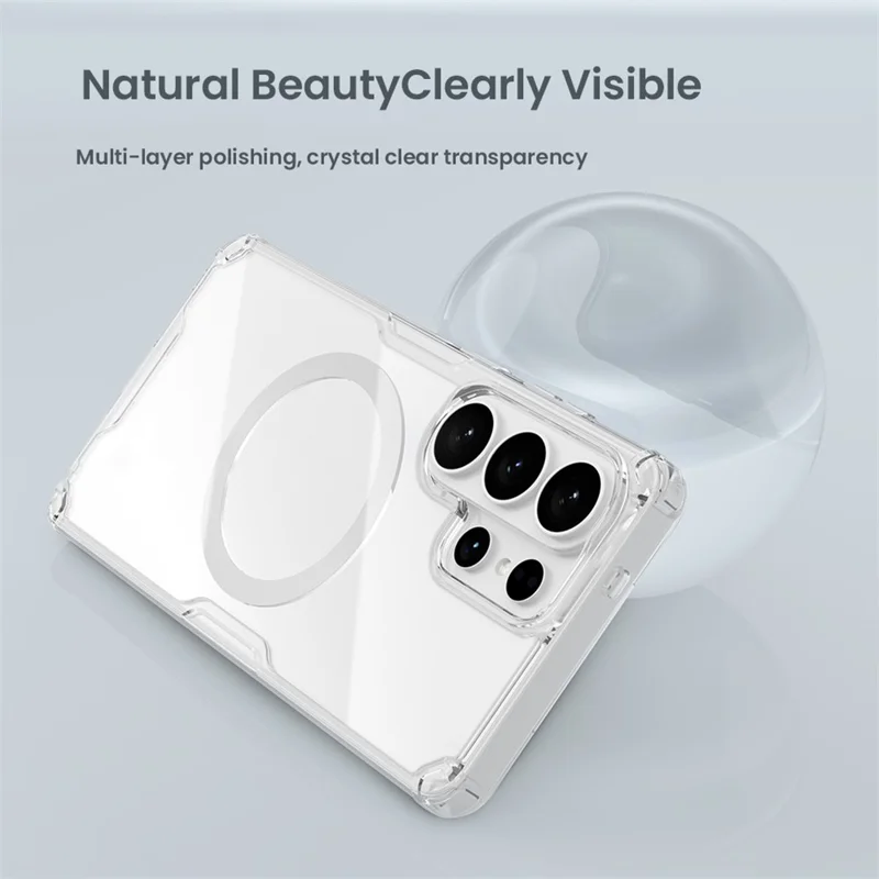 NILLKIN Nature Pro Series for Samsung Galaxy S26 Ultra Magnetic Case TPU + PC Ultra Clear Phone Cover