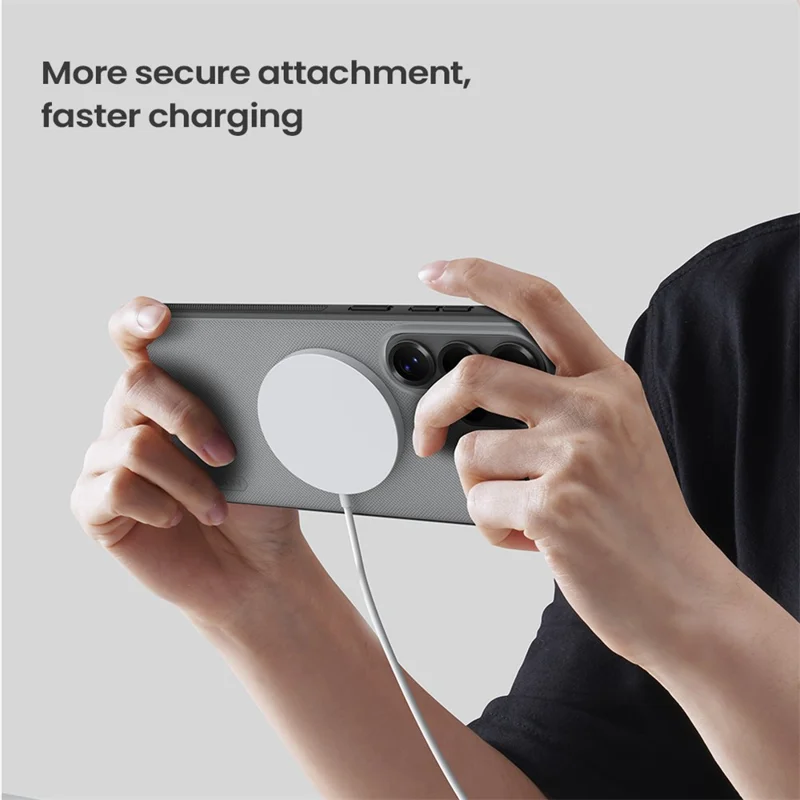 NILLKIN Super Frosted Shield Pro for Samsung Galaxy S26 Ultra Magnetic Case Matte PC TPU Clear Black Phone Back Cover