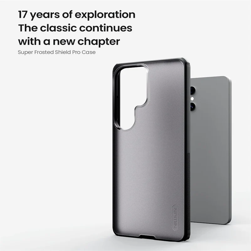 NILLKIN Super Frosted Shield Pro For Samsung Galaxy S26 Ultra Case Matte PC TPU Clear Black Phone Back Cover