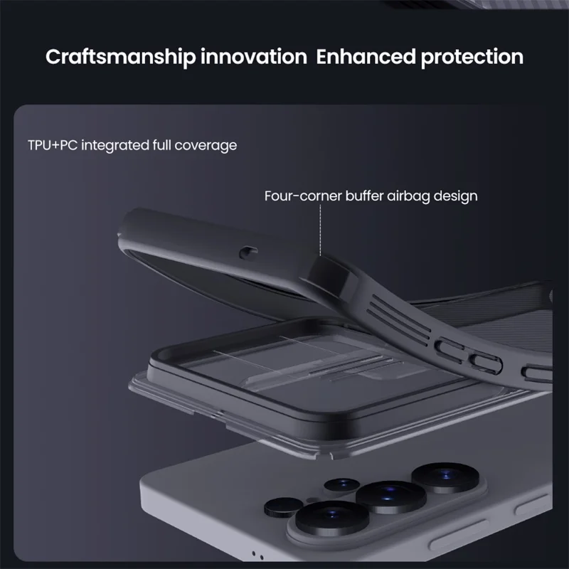 NILLKIN Camshield Pro Series For Samsung Galaxy S26 Ultra Case TPU + PC Clear Black Phone Cover with Camera Slider