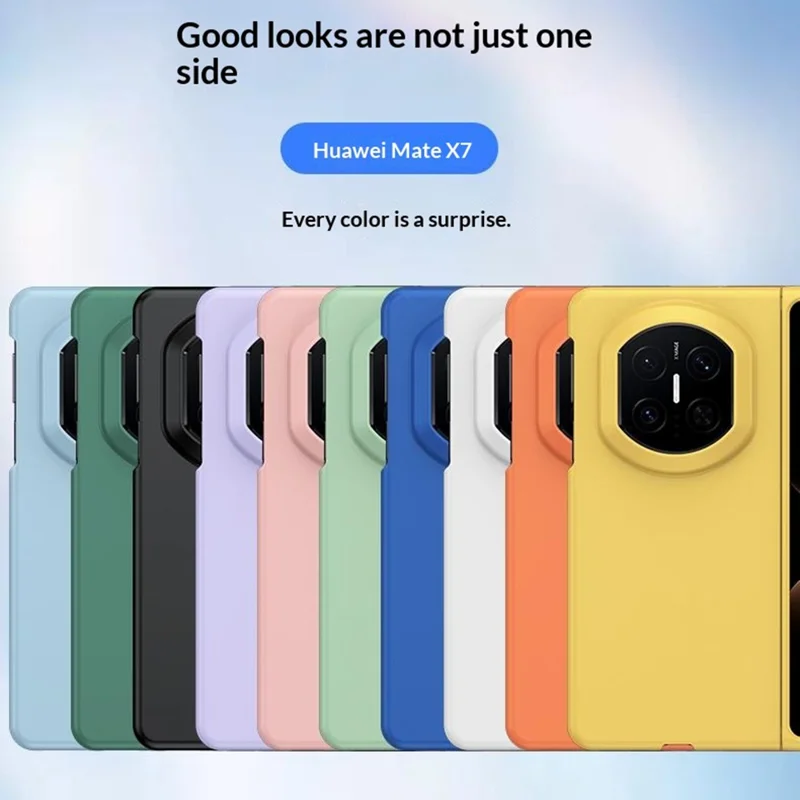Funda para Huawei Mate X7, Funda Rígida de PC con Textura Táctil Suave para Teléfono Plegable - Morado