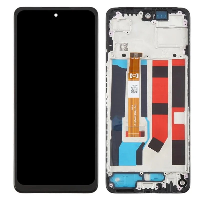 LCD Screen and Digitizer Assembly + Frame Part For Oppo A3x 5G  /  A80 5G Grade S (Without Logo)