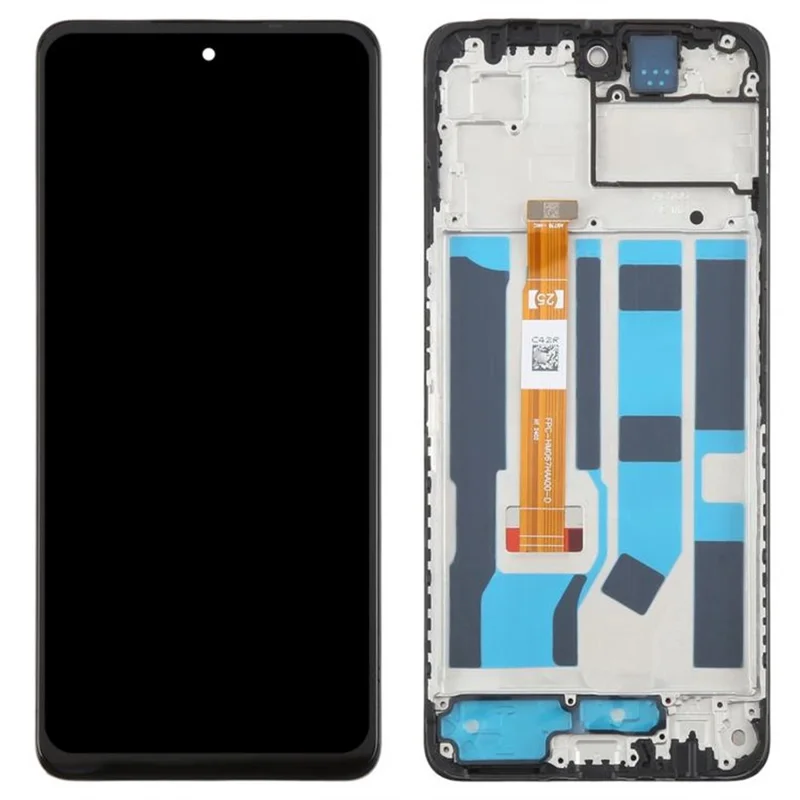 For Oppo A60 4G Grade S LCD-skærm og digitizer-samling + ramme (uden logo)
