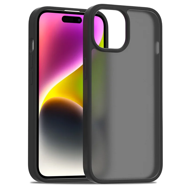 Bulk Purchasing For iPhone 15 Case Skin Touch TPU PC Phone Back Cover - Black