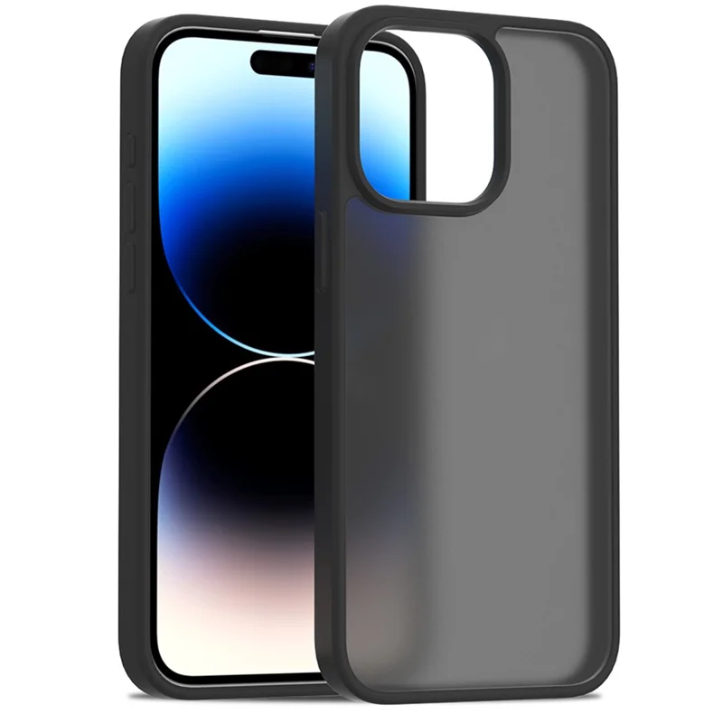 Bulk Purchasing For iPhone 15 Pro Max Case Skin Touch TPU PC Phone Back Cover - Black