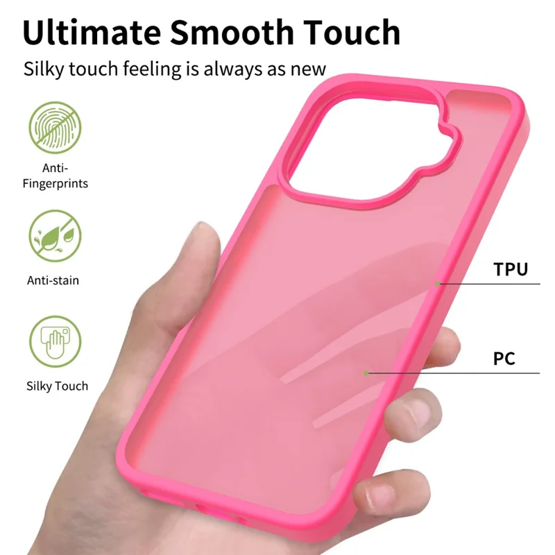 Compra al por mayor de funda para Xiaomi 15T Pro, tacto piel, TPU y policarbonato, trasera para teléfono - Rosa