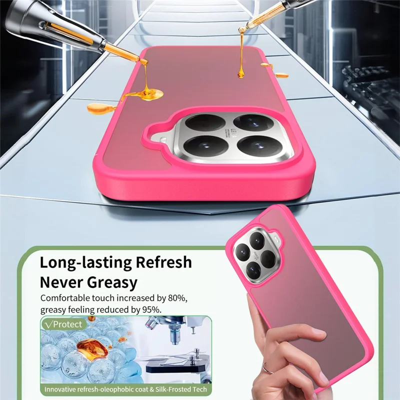 Compra al por mayor de funda para Xiaomi 15T Pro, tacto piel, TPU y policarbonato, trasera para teléfono - Rosa