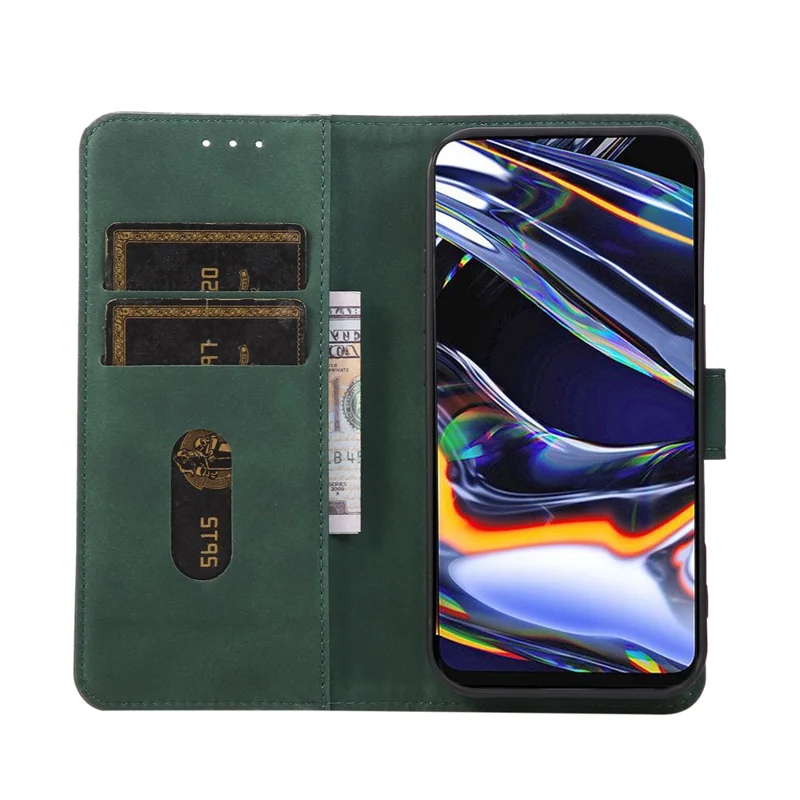 KHAZNEH For Samsung Galaxy A57 5G Case Anti Scratch PU Leather Wallet Stand Phone Cover - Green