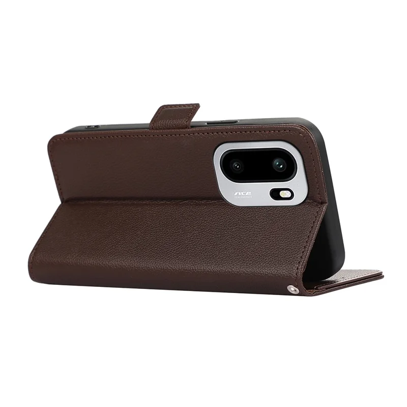 ABEEL Funda para OnePlus 15R 5G, Funda de Cuero con Textura de Lichi, Protección contra RFID - Marrón