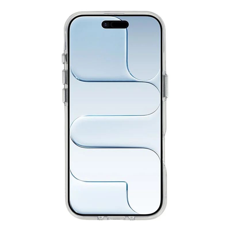 Coque pour iPhone Air compatible MagSafe avec support intégré objectif, housse en TPU acrylique avec dragonne assortie - Bleu
