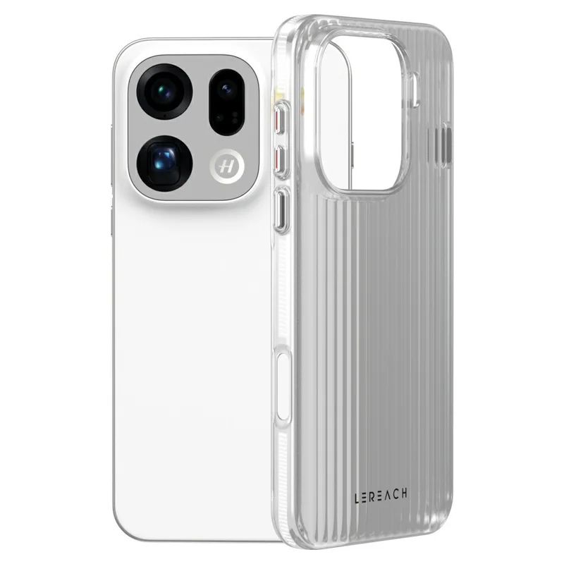 LEREACH TOC Series for Oppo Find X9 Pro 5G Case Flowing Grid PC Phone Cover - White