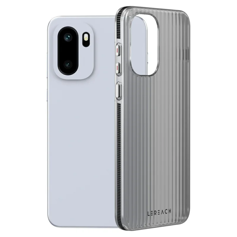 LEREACH TOC Series for OnePlus 15R 5G / Ace 6T 5G / Ace 6 5G Case Flowing Grid PC Phone Cover - Black