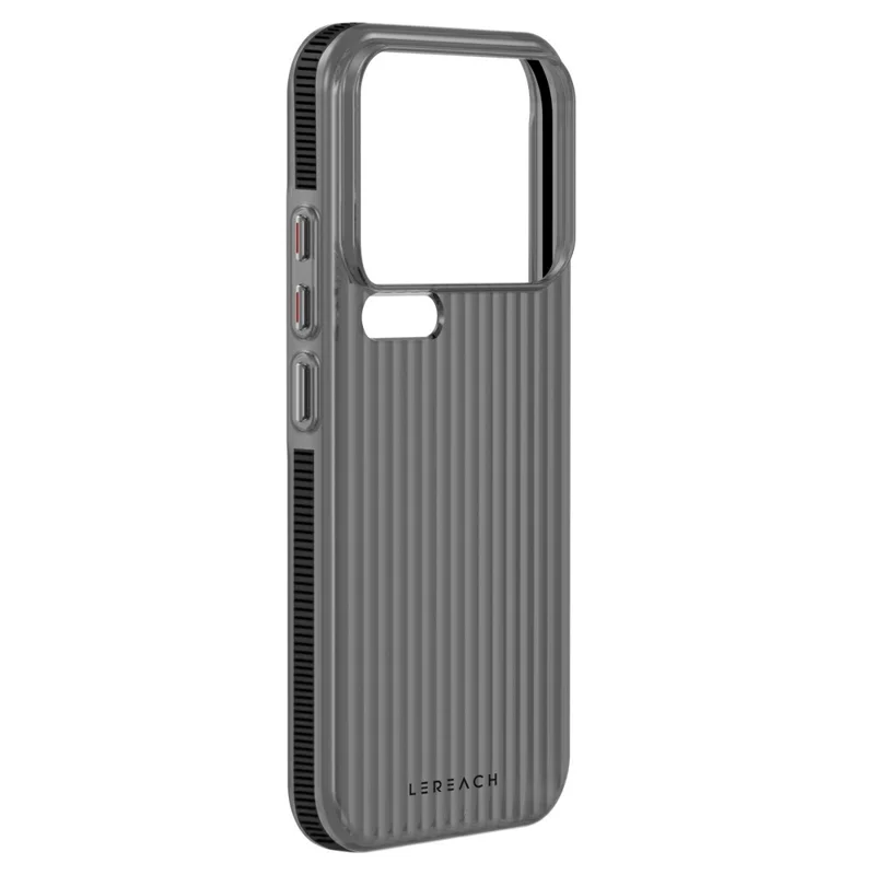 LEREACH سلسلة TOC لهاتف شاومي 17 برو، غطاء هاتف شبكي تدفقي من مادة البولي كربونات - أسود