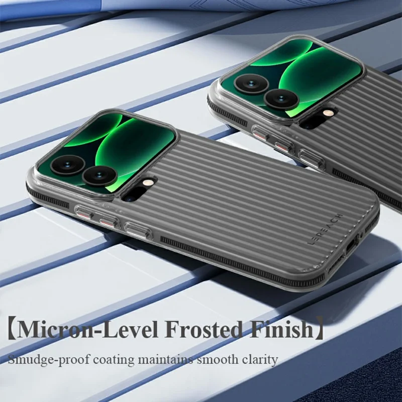 LEREACH серия TOC для Xiaomi 17 чехол с эффектом текучей сетки из поликарбоната - черный