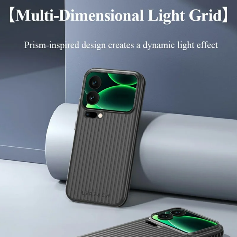 LEREACH серия TOC для Xiaomi 17 чехол с эффектом текучей сетки из поликарбоната - черный