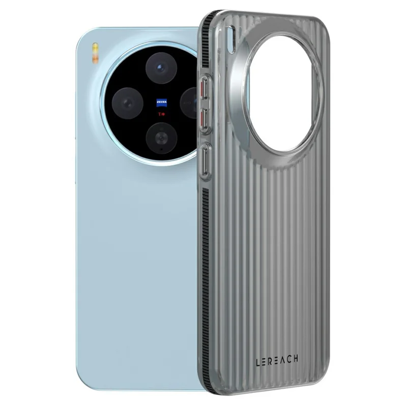 LEREACH Série TOC pour vivo X300 5G Coque de téléphone avec motif en grille dynamique en PC - Noir - Noir