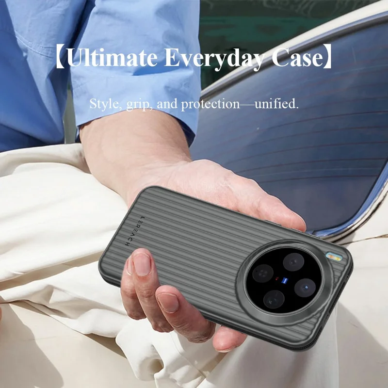 LEREACH Série TOC pour vivo X300 5G Coque de téléphone avec motif en grille dynamique en PC - Noir - Noir