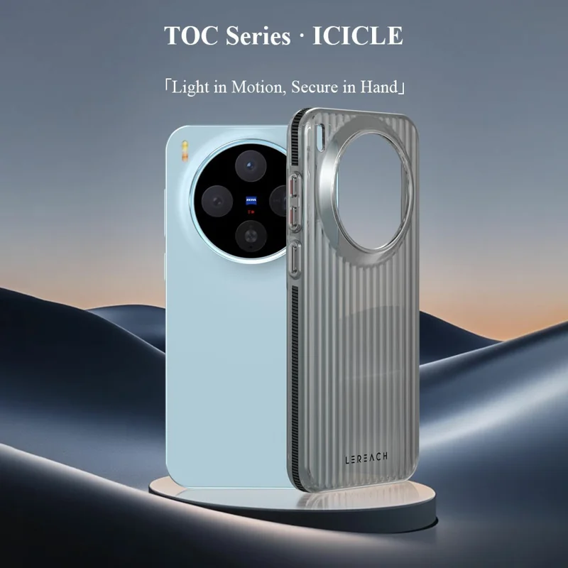 LEREACH Série TOC pour vivo X300 5G Coque de téléphone avec motif en grille dynamique en PC - Noir - Noir