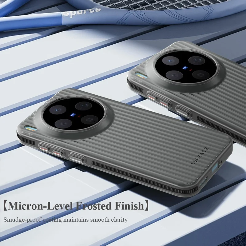 LEREACH Série TOC pour vivo X300 5G Coque de téléphone avec motif en grille dynamique en PC - Noir - Noir