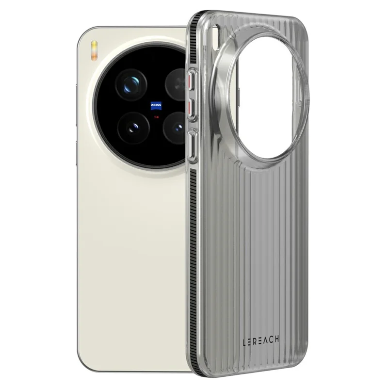 LEREACH TOC Series for vivo X300 Pro 5G Case Flowing Grid PC Phone Cover - Black