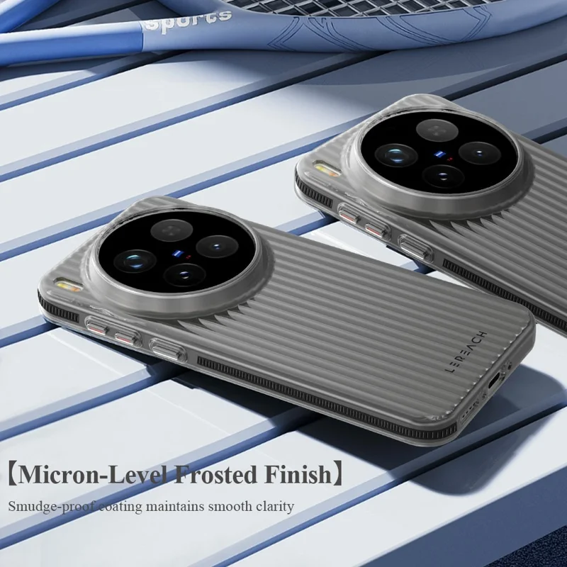 Чехол LEREACH серии TOC для vivo X300 Pro 5G, с сеткой течения, из поликарбоната, оранжевый