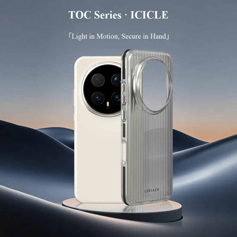 LEREACH TOC-serie til Honor Magic8 Pro 5G hylster Strømmende gitter PC-telefonhylster - Sort