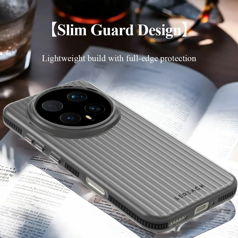 LEREACH TOC-serie til Honor Magic8 Pro 5G hylster Strømmende gitter PC-telefonhylster - Sort