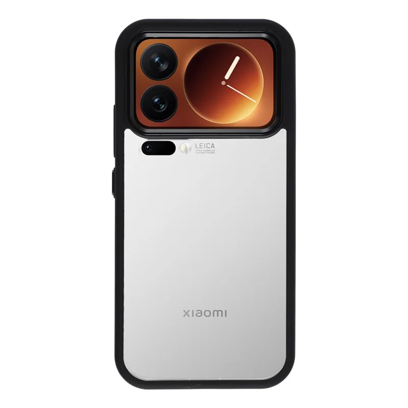 Für Xiaomi 17 Pro Max Hülle Anti-Drop TPU + PC Klare Handy-Rückseite - Schwarz