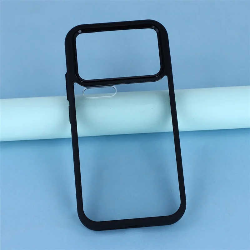 Für Xiaomi 17 Pro Max Hülle Anti-Drop TPU + PC Klare Handy-Rückseite - Schwarz