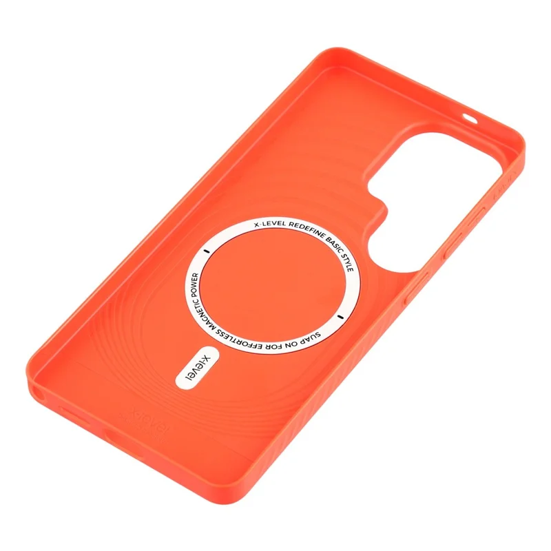 X-LEVEL Чехол для Samsung Galaxy S26 Ultra, совместимый с MagSafe, жесткий чехол из поликарбоната, задняя крышка - Оранжевый