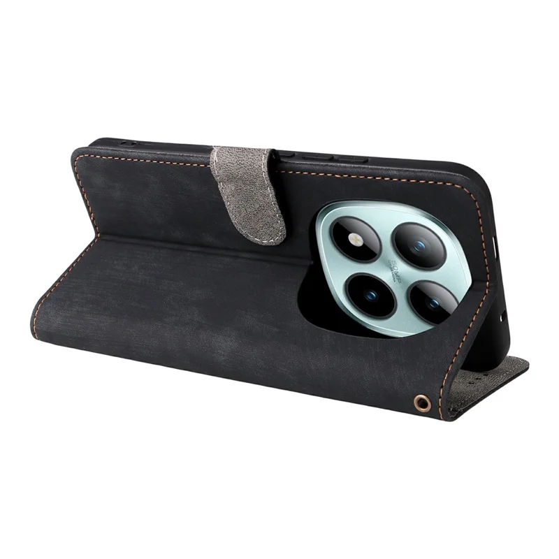 Cover per Xiaomi Redmi Note 15 Pro 4G Portafoglio con Blocco RFID in Pelle PU Supporto con Cinturino - Nero