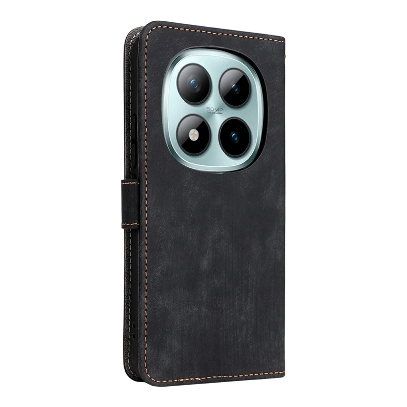 Cover per Xiaomi Redmi Note 15 Pro 4G Portafoglio con Blocco RFID in Pelle PU Supporto con Cinturino - Nero