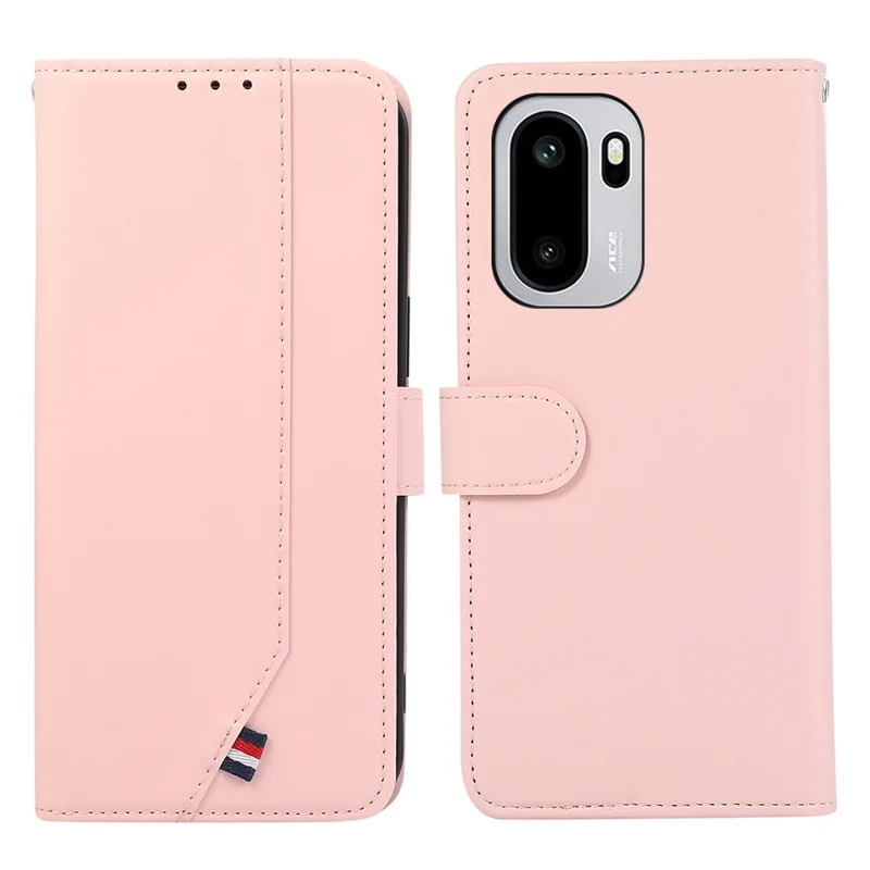 Funda para OnePlus 15R 5G con bloqueo RFID, tapa de cuero - Rosa