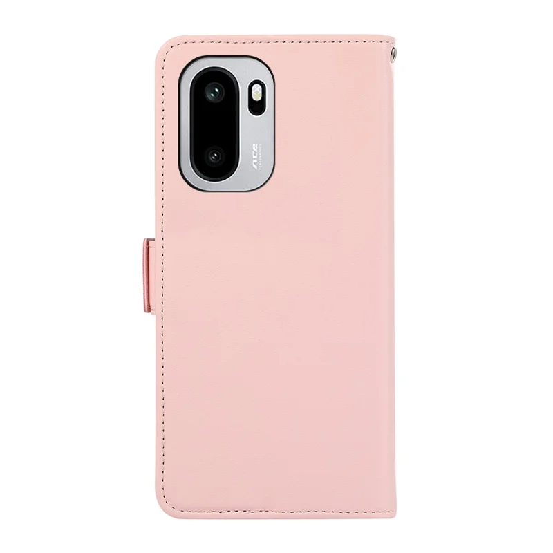ABEEL For OnePlus 15R 5G Case Leather Phone Cover with RFID Blocking Wallet - Pink