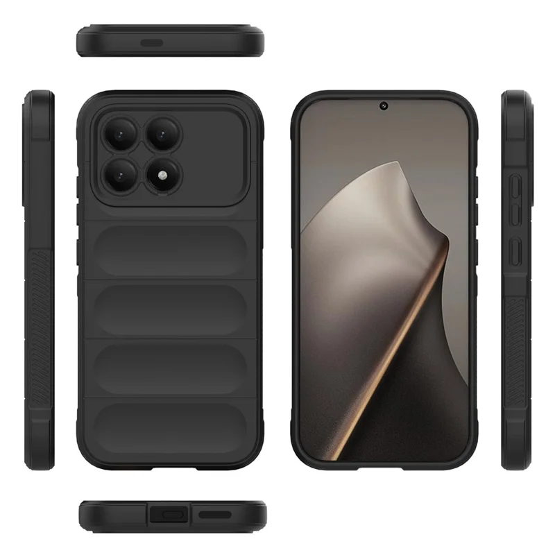 Capa para Xiaomi Redmi K90 5G / Poco F8 Pro, Capa Traseira Resistente em TPU Macio Anti-queda - Preto