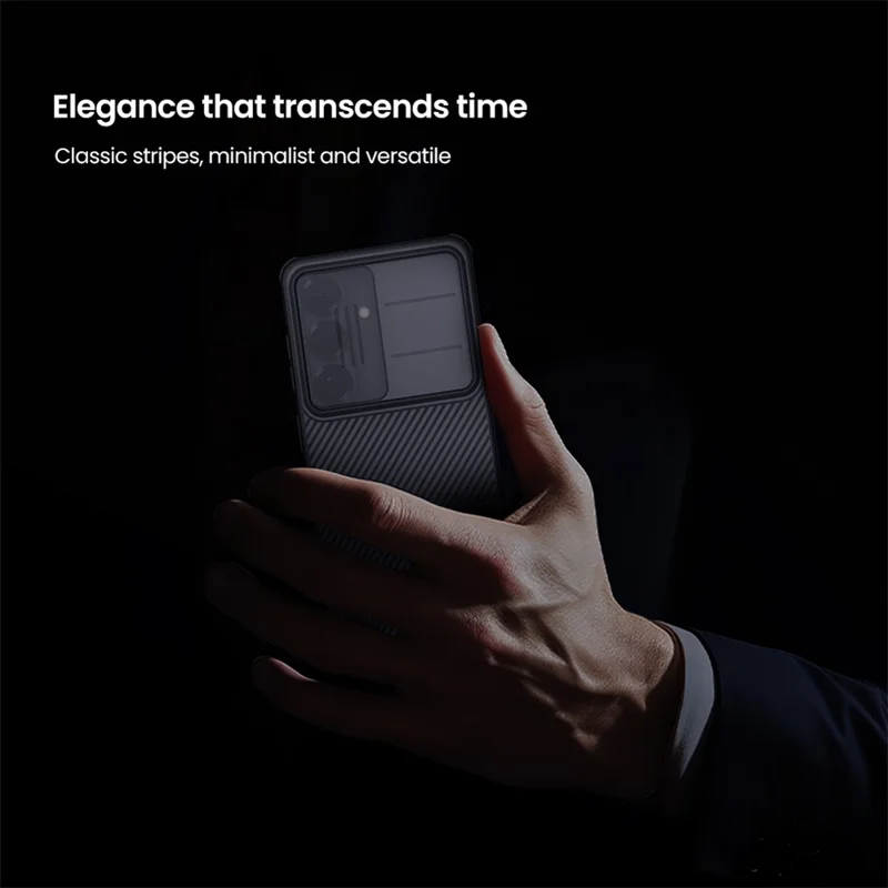 NILLKIN Serie Camshield Pro para Samsung Galaxy S26 / Funda S26 Pro TPU + PC Cubierta trasparente negra para teléfono con deslizador de cámara